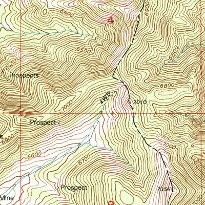 United States Geological Survey Boulter Peak, UT (1993, 24000-Scale) digital map