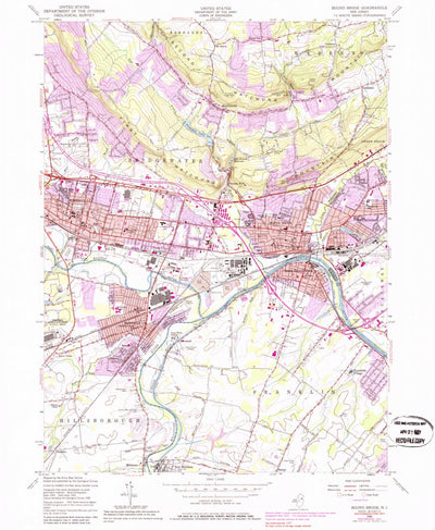United States Geological Survey Bound Brook, NJ (1955, 24000-Scale) digital map