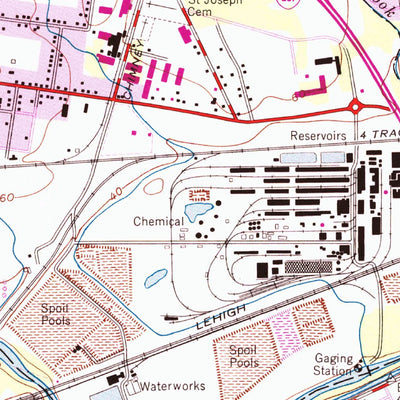United States Geological Survey Bound Brook, NJ (1955, 24000-Scale) digital map
