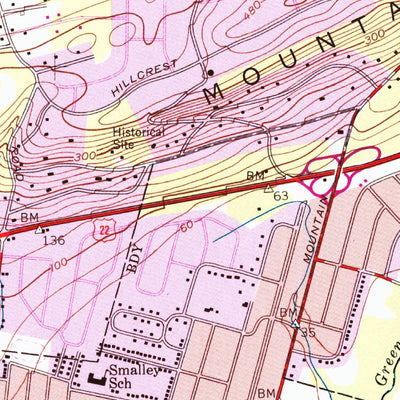 United States Geological Survey Bound Brook, NJ (1955, 24000-Scale) digital map