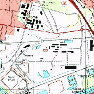 United States Geological Survey Bound Brook, NJ (1995, 24000-Scale) digital map
