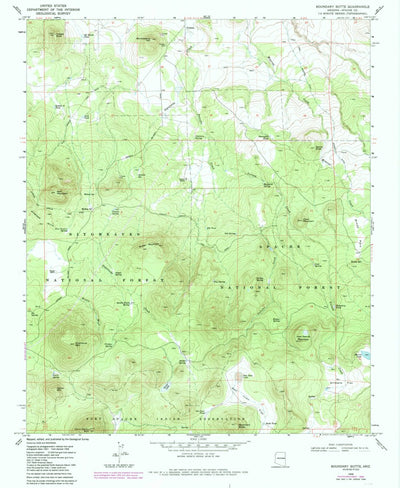 United States Geological Survey Boundary Butte, AZ (1968, 24000-Scale) digital map