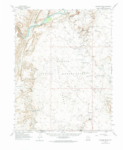 United States Geological Survey Boundary Butte, UT (1962, 62500-Scale) digital map