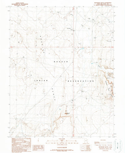 United States Geological Survey Boundary Butte, UT (1989, 24000-Scale) digital map