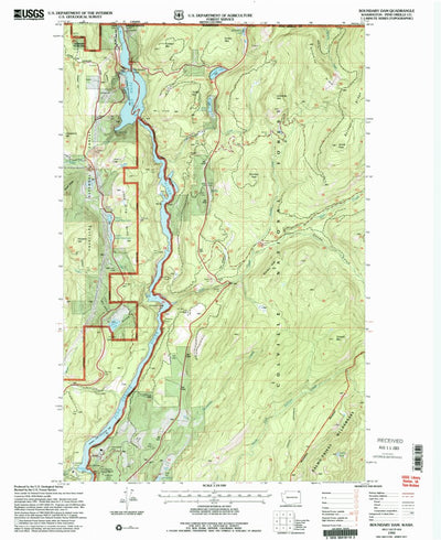 United States Geological Survey Boundary Dam, WA (1992, 24000-Scale) digital map