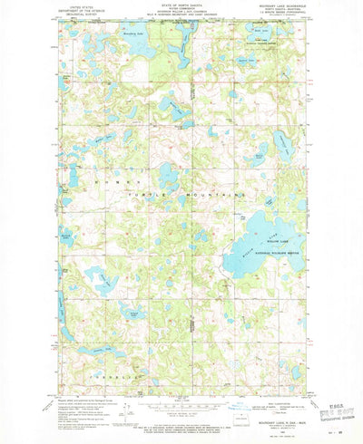 United States Geological Survey Boundary Lake, ND (1968, 24000-Scale) digital map