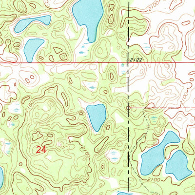 United States Geological Survey Boundary Lake, ND (1968, 24000-Scale) digital map