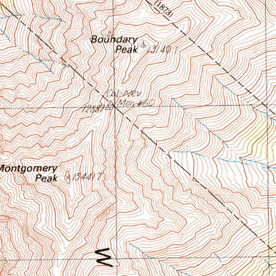 United States Geological Survey Boundary Peak, NV-CA (1987, 24000-Scale) digital map