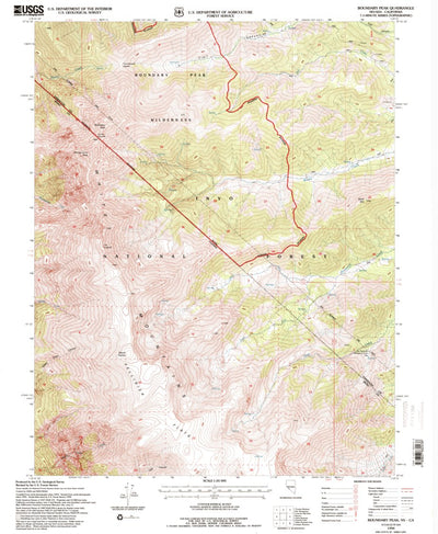 United States Geological Survey Boundary Peak, NV-CA (1994, 24000-Scale) digital map