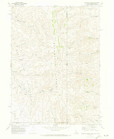 United States Geological Survey Boundary Ridge, ID-WY-UT (1970, 24000-Scale) digital map