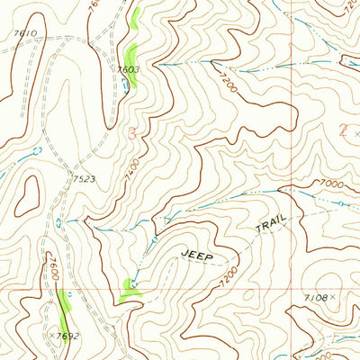 United States Geological Survey Boundary Ridge, ID-WY-UT (1970, 24000-Scale) digital map