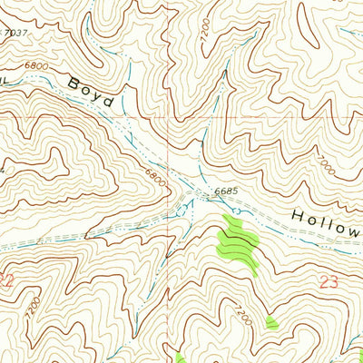 United States Geological Survey Boundary Ridge, ID-WY-UT (1970, 24000-Scale) digital map