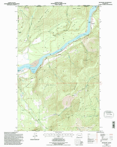 United States Geological Survey Boundary, WA (1992, 24000-Scale) digital map