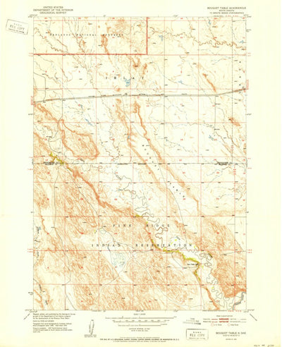 United States Geological Survey Bouquet Table, SD (1952, 24000-Scale) digital map