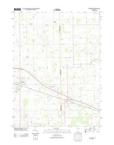 United States Geological Survey Bourbon, IN (2013, 24000-Scale) digital map