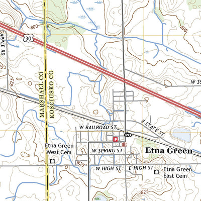 United States Geological Survey Bourbon, IN (2022, 24000-Scale) digital map