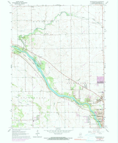United States Geological Survey Bourbonnais, IL (1963, 24000-Scale) digital map
