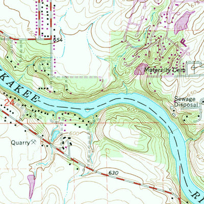 United States Geological Survey Bourbonnais, IL (1963, 24000-Scale) digital map
