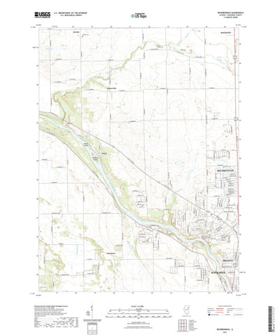 United States Geological Survey Bourbonnais, IL (2021, 24000-Scale) digital map