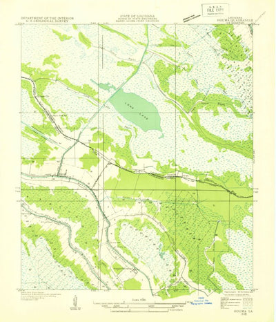 United States Geological Survey Bourg, LA (1932, 31680-Scale) digital map