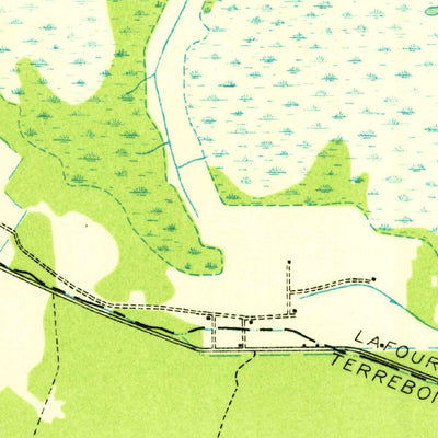 United States Geological Survey Bourg, LA (1932, 31680-Scale) digital map
