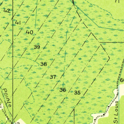 United States Geological Survey Bourg, LA (1932, 31680-Scale) digital map