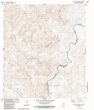 United States Geological Survey Bourland Canyon, TX (1983, 24000-Scale) digital map