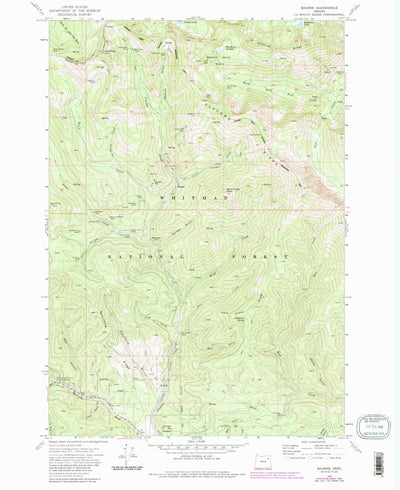 United States Geological Survey Bourne, OR (1972, 24000-Scale) digital map