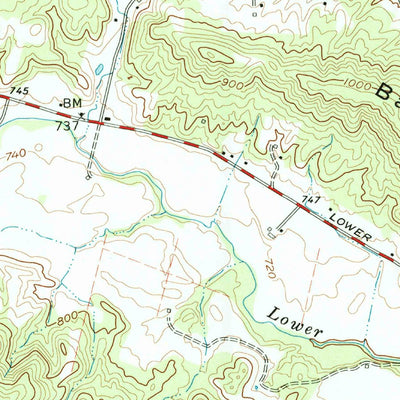 United States Geological Survey Bourneville, OH (1961, 24000-Scale) digital map