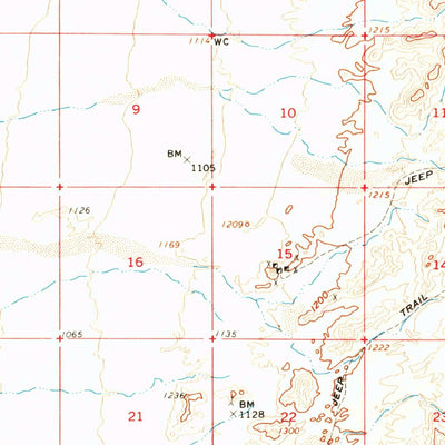 United States Geological Survey Bouse, AZ (1962, 62500-Scale) digital map