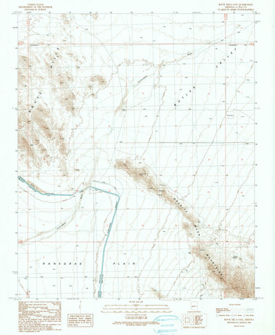 United States Geological Survey Bouse Hills East, AZ (1990, 24000-Scale) digital map