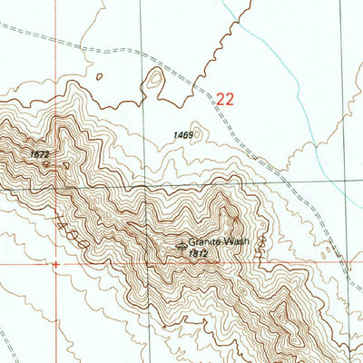 United States Geological Survey Bouse Hills East, AZ (1990, 24000-Scale) digital map