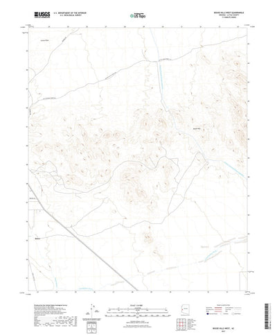 United States Geological Survey Bouse Hills West, AZ (2021, 24000-Scale) digital map