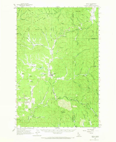 United States Geological Survey Bovill, ID (1961, 62500-Scale) digital map