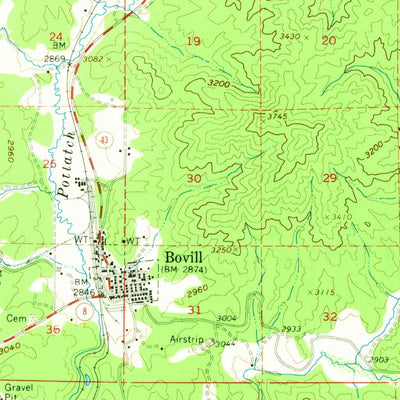 United States Geological Survey Bovill, ID (1961, 62500-Scale) digital map