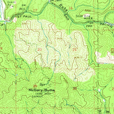 United States Geological Survey Bovill, ID (1961, 62500-Scale) digital map