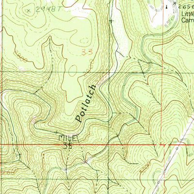 United States Geological Survey Bovill, ID (1990, 24000-Scale) digital map