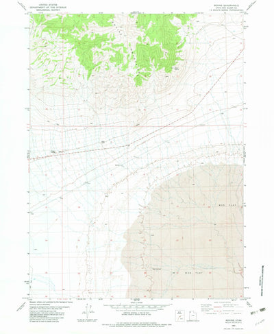 United States Geological Survey Bovine, UT (1983, 24000-Scale) digital map