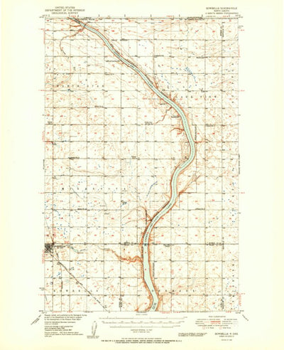United States Geological Survey Bowbells, ND (1950, 62500-Scale) digital map