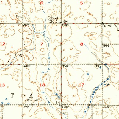 United States Geological Survey Bowbells, ND (1950, 62500-Scale) digital map