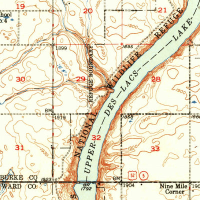 United States Geological Survey Bowbells, ND (1950, 62500-Scale) digital map