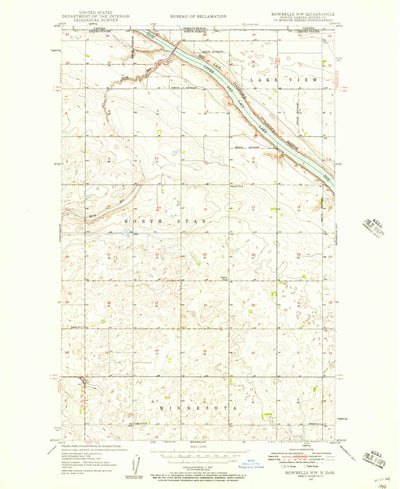 United States Geological Survey Bowbells NW, ND (1947, 24000-Scale) digital map