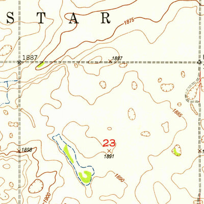 United States Geological Survey Bowbells NW, ND (1947, 24000-Scale) digital map