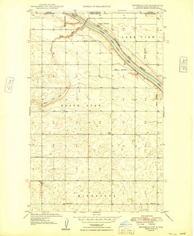 United States Geological Survey Bowbells NW, ND (1949, 24000-Scale) digital map