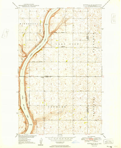 United States Geological Survey Bowbells SE, ND (1949, 24000-Scale) digital map