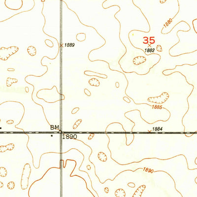 United States Geological Survey Bowbells SE, ND (1949, 24000-Scale) digital map