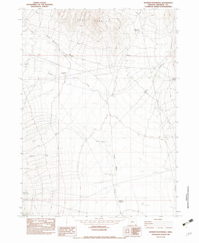 United States Geological Survey Bowden Waterhole, OR (1982, 24000-Scale) digital map