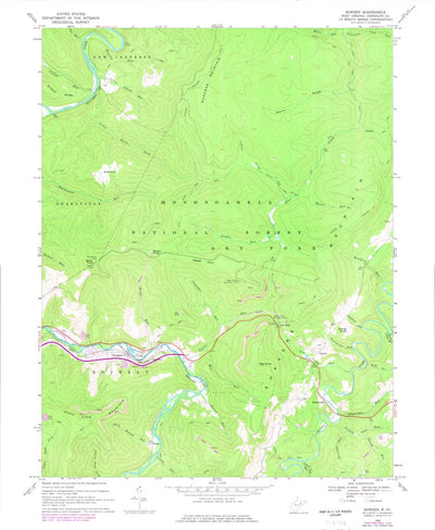 United States Geological Survey Bowden, WV (1968, 24000-Scale) digital map