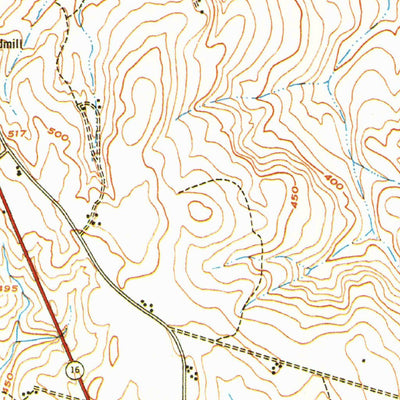 United States Geological Survey Bowdens Pond, GA (1950, 24000-Scale) digital map