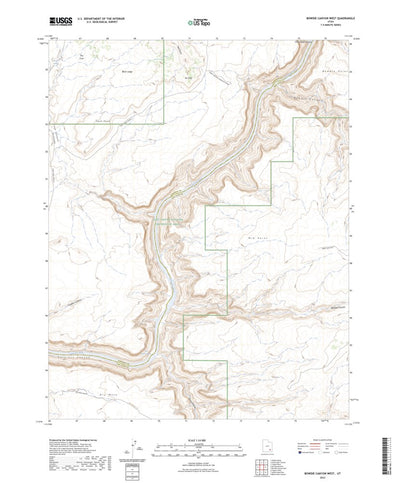 United States Geological Survey Bowdie Canyon West, UT (2023, 24000-Scale) digital map